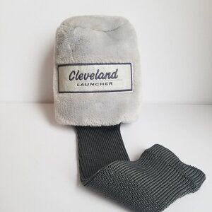Cleveland Launcher Golf Driver Head Cover Fuzzy Grey Top Dark Grey Bottom